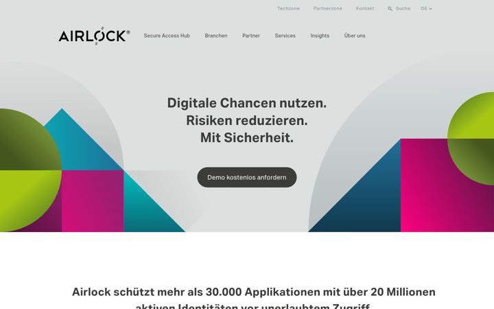 Screenshot van airlock.com