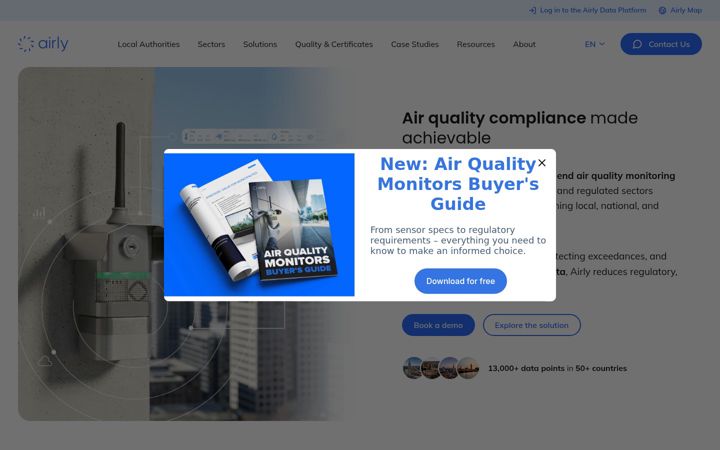 Screenshot of airly.eu
