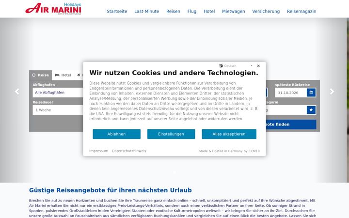 Captura de pantalla de airmarini.com