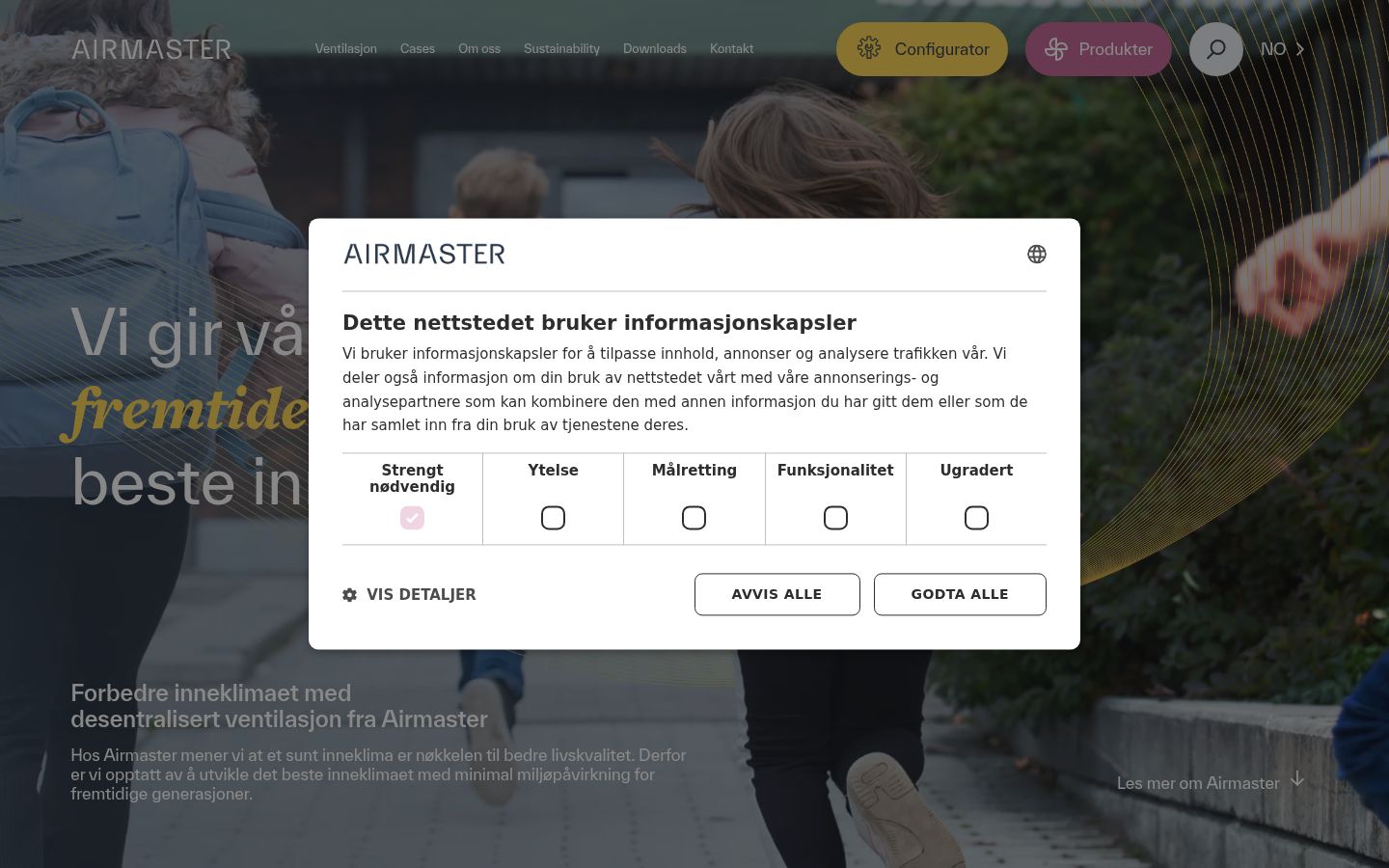Sutikimo reklamjuostės, rodytos prieš bet kokią sąveiką, ekrano kopija