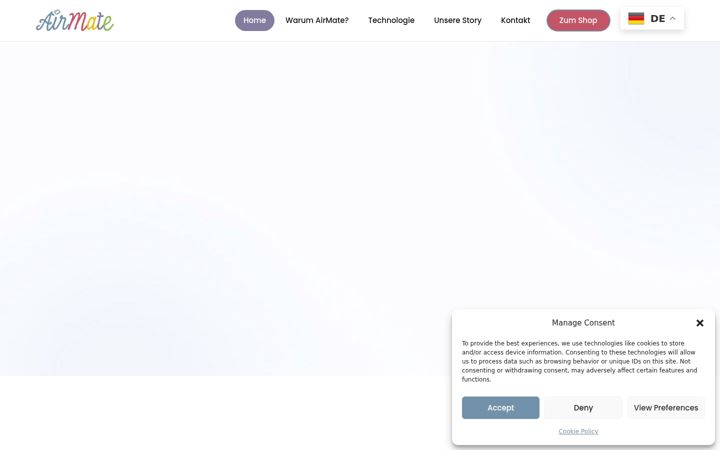 Screenshot of airmate.at
