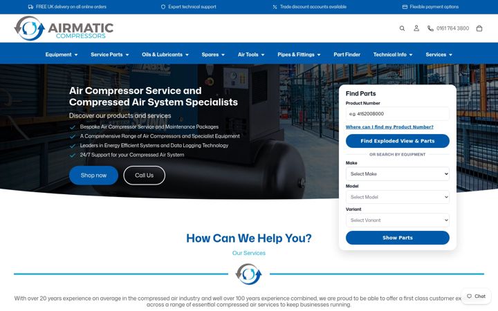 Zrzut ekranu airmatic-compressors.co.uk