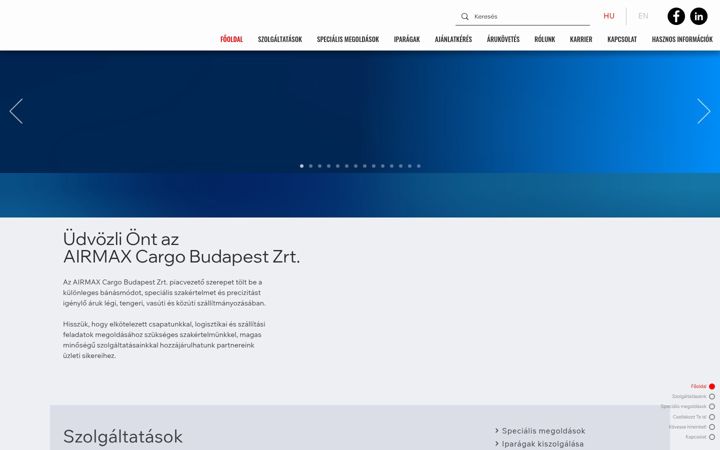 Screenshot of airmaxcargo.com
