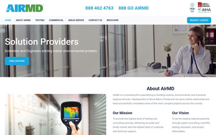 Screenshot of airmd.com