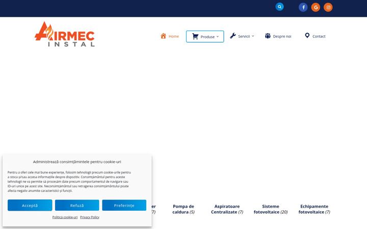 Screenshot of airmecinstal.ro
