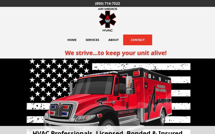 Screenshot of airmedics-hvac.com