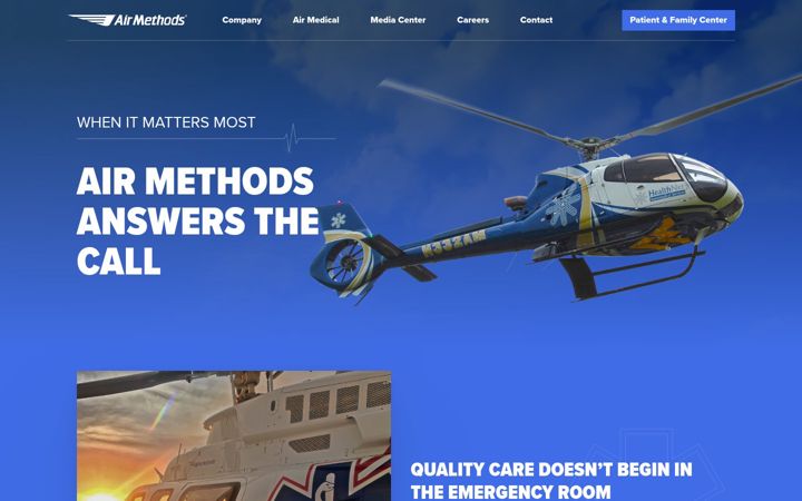 Screenshot ta' airmethods.com