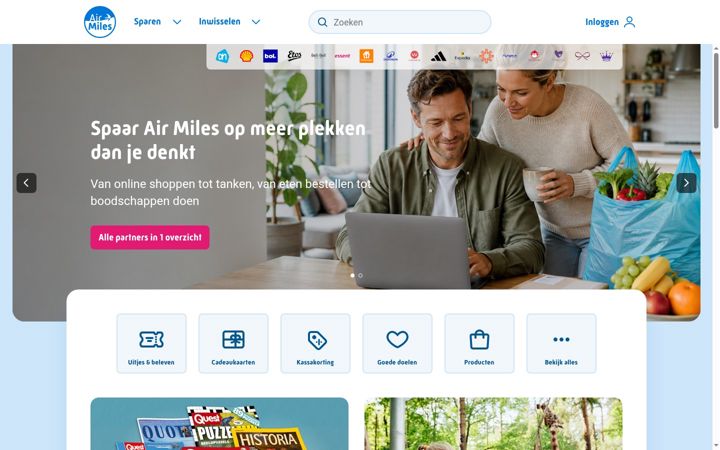 Screenshot του airmiles.nl