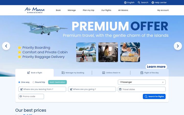 Screenshot ta' airmoana.com