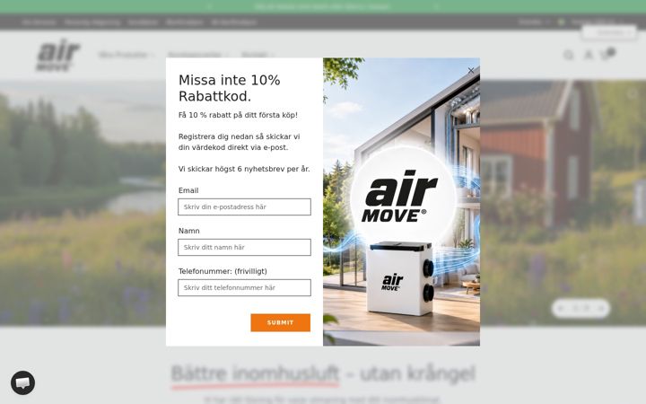Screenshot of airmove.se