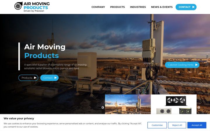 Screenshot ta' airmovingproducts.com