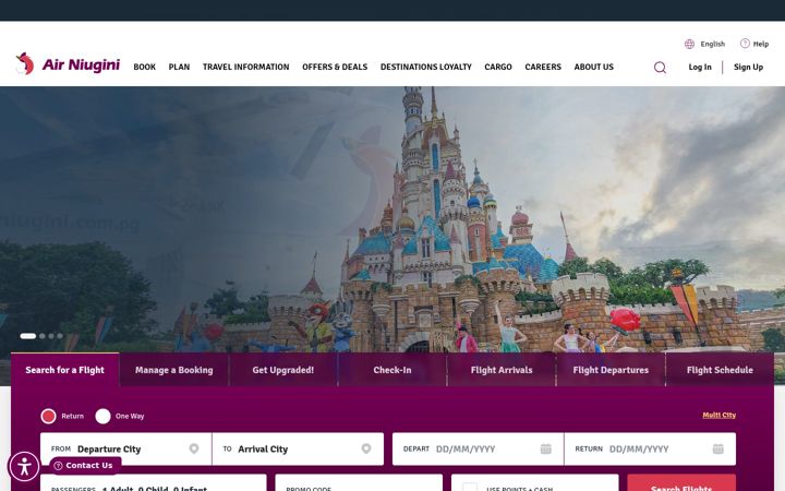 Zrzut ekranu airniugini.com.pg