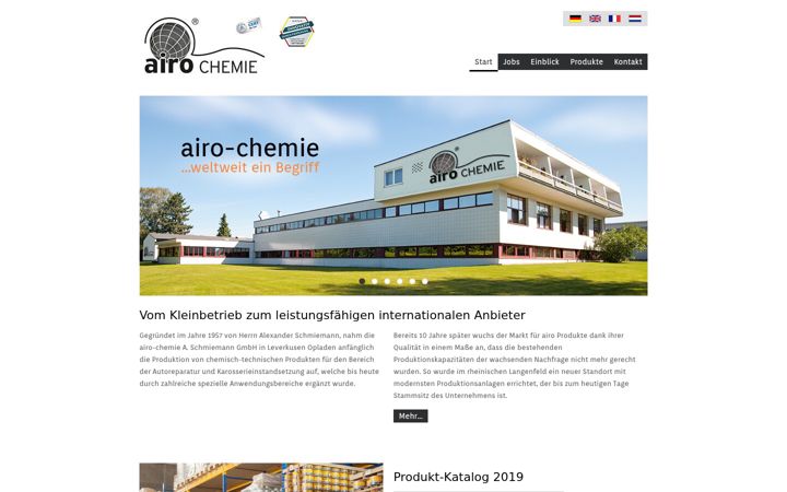 Screenshot of airo-chemie.com