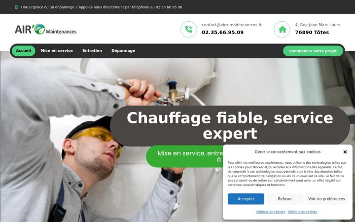 Screenshot of airo-maintenances.fr