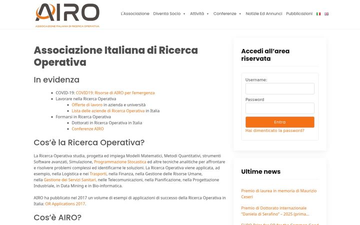 Screenshot of airo.org