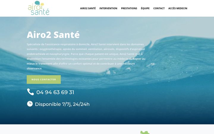 Screenshot of airo2sante.fr