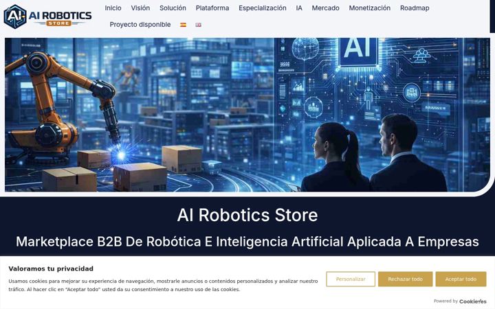 Screenshot ta' airoboticsstore.com