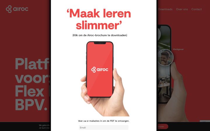 Screenshot stránky airoc.nl