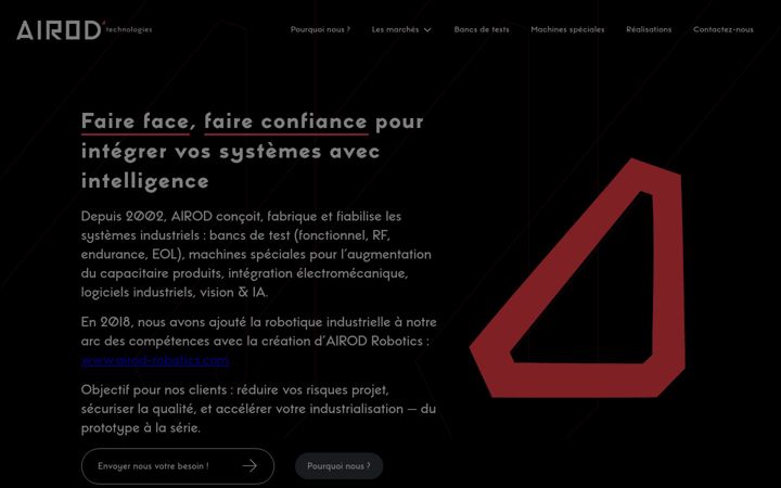 Screenshot of airod-tech.com