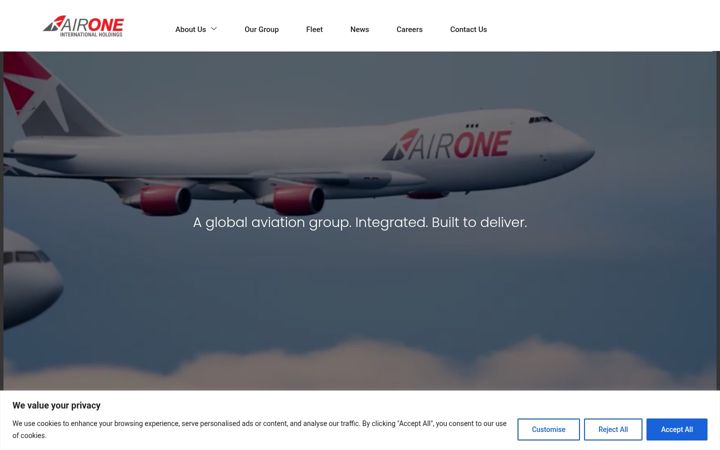 Screenshot of airone.aero