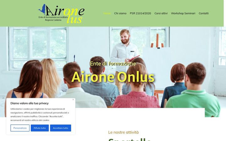 Screenshot of aironeonlus.org