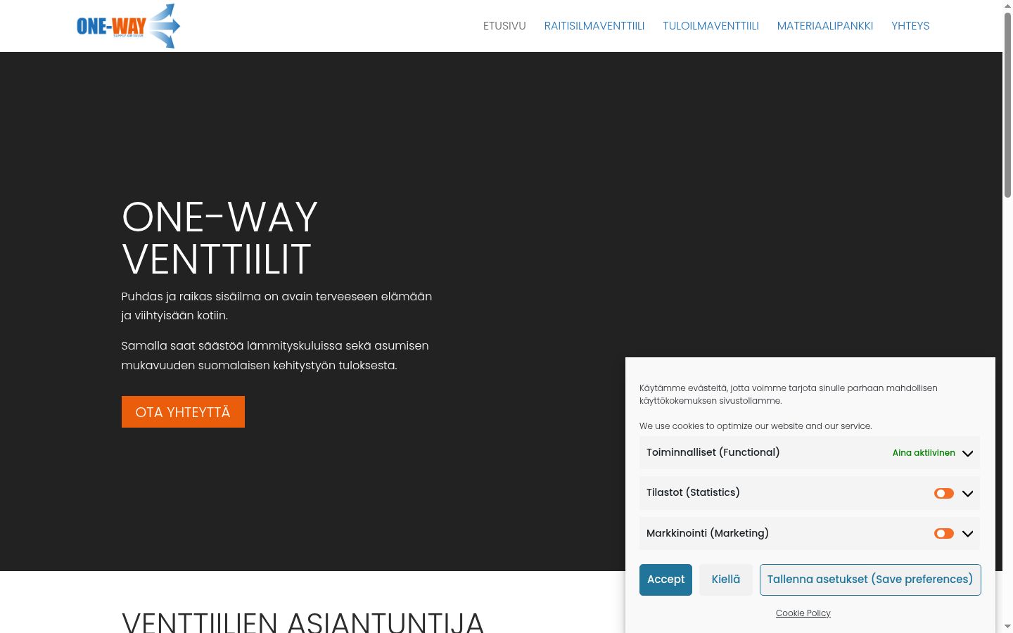 Screenshot tal-banner tal-kunsens muri qabel kwalunkwe interazzjoni