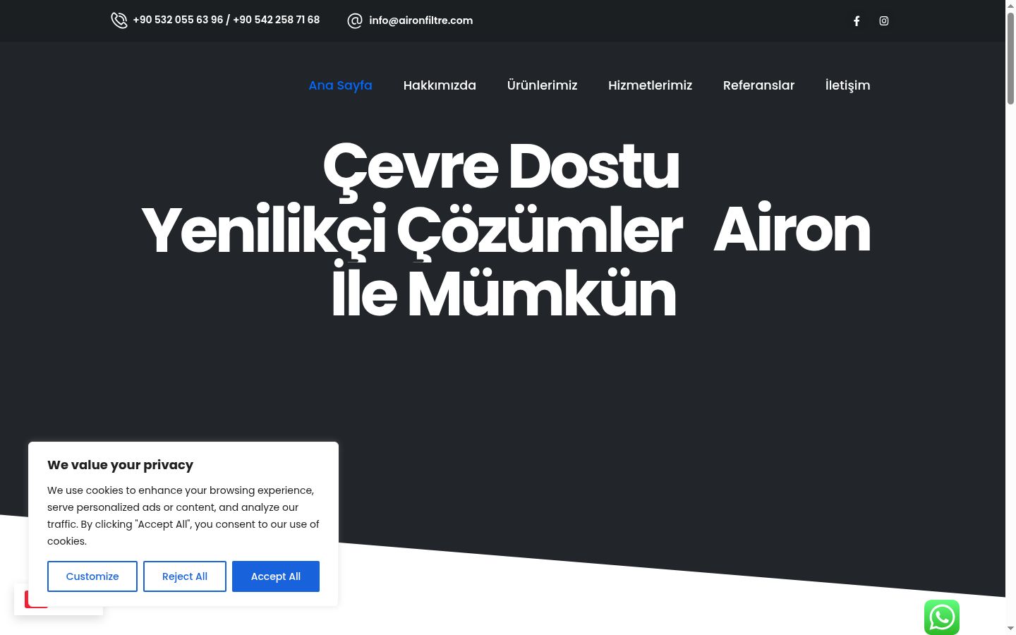 Snímka obrazovky banera súhlasu zobrazeného pred akoukoľvek interakciou