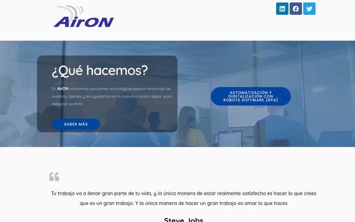 Screenshot von airongroup.net