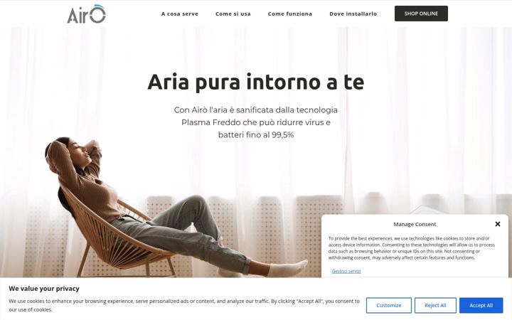 Screenshot of airopurifier.com