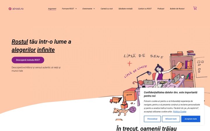 Screenshot of airost.ro