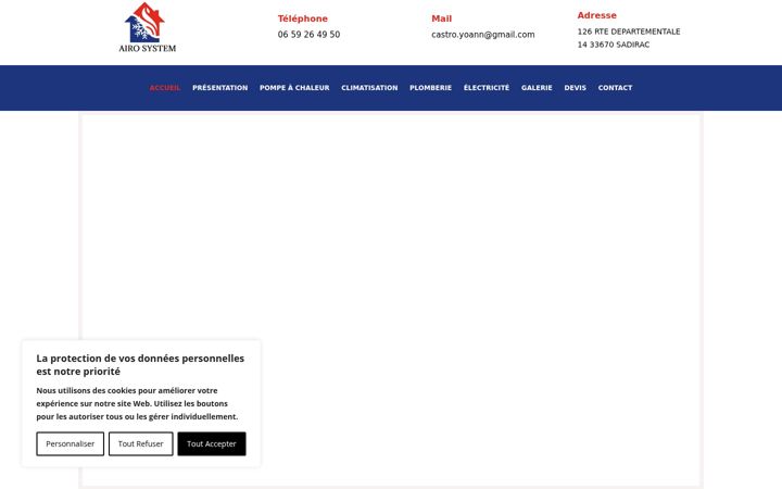 Screenshot of airosystem.fr