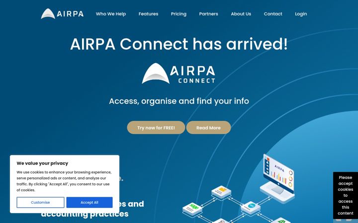 Posnetek zaslona airpa.ai
