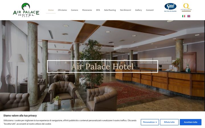 Captură de ecran a airpalacehotel.com