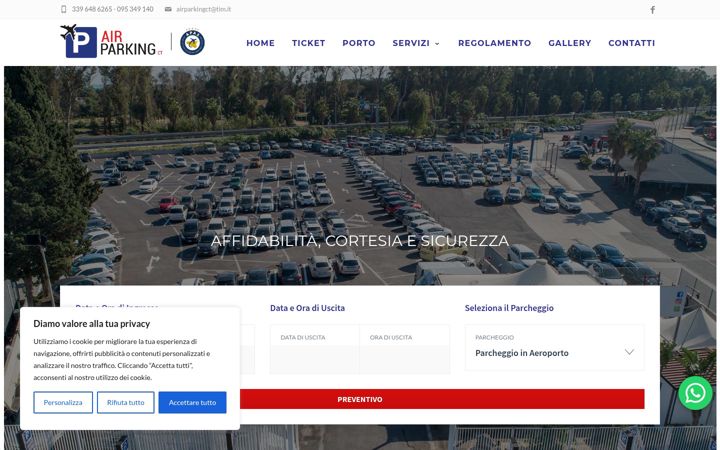 Screenshot of airparkingct.it