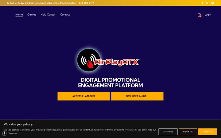 Captura de pantalla de airplayatx.com