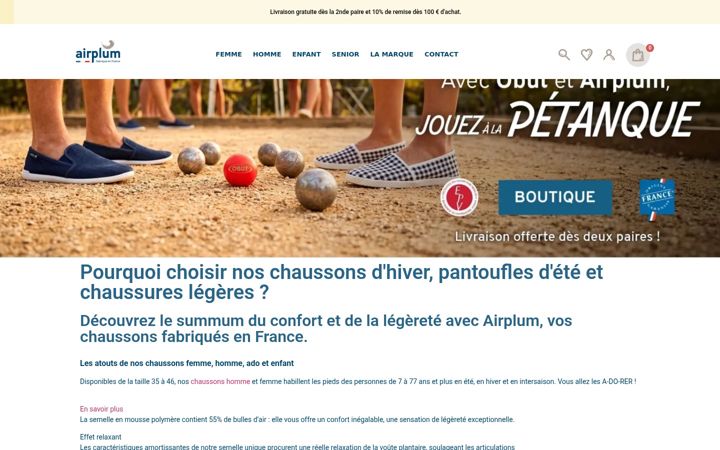 Screenshot of airplum.fr