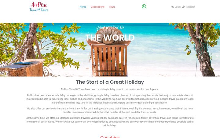 Screenshot of airplustours.com