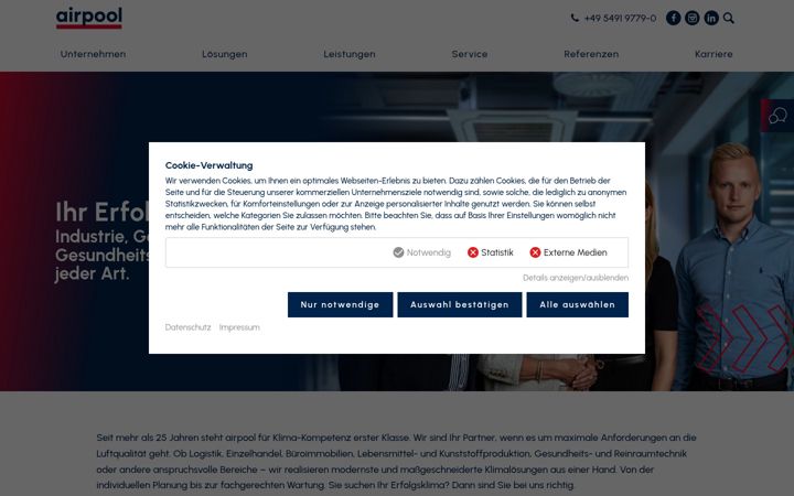 Captura de pantalla de airpool.com