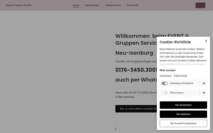 Screenshot of airport-frankfurt-shuttle.de