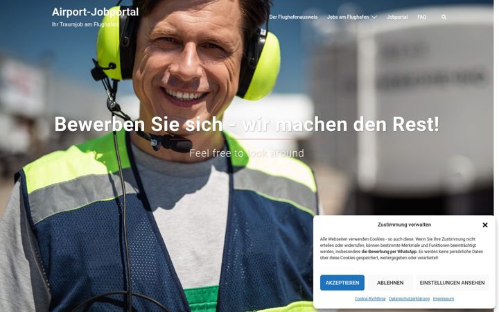 Screenshot of airport-jobportal.de