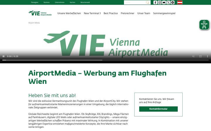 Screenshot of airport-media.at