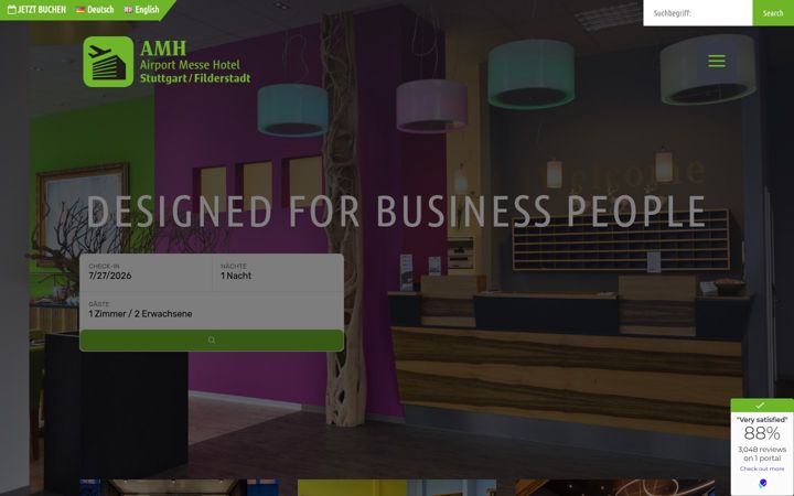 Screenshot of airport-messe-hotel.de