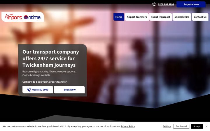 Screenshot of airport-ontime.co.uk