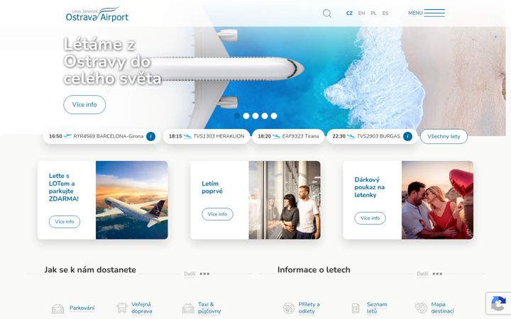 Screenshot of airport-ostrava.cz
