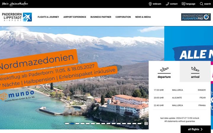 Screenshot of airport-pad.com