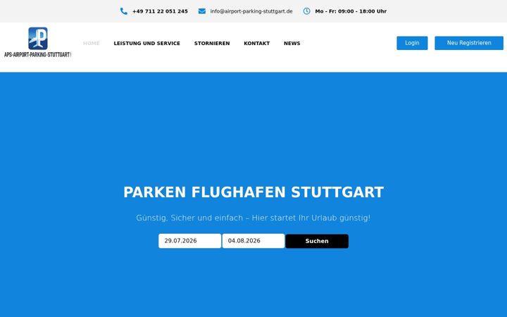 Skjámynd af airport-parking-stuttgart.de