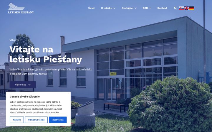 Ekrano kopija airport-piestany.sk