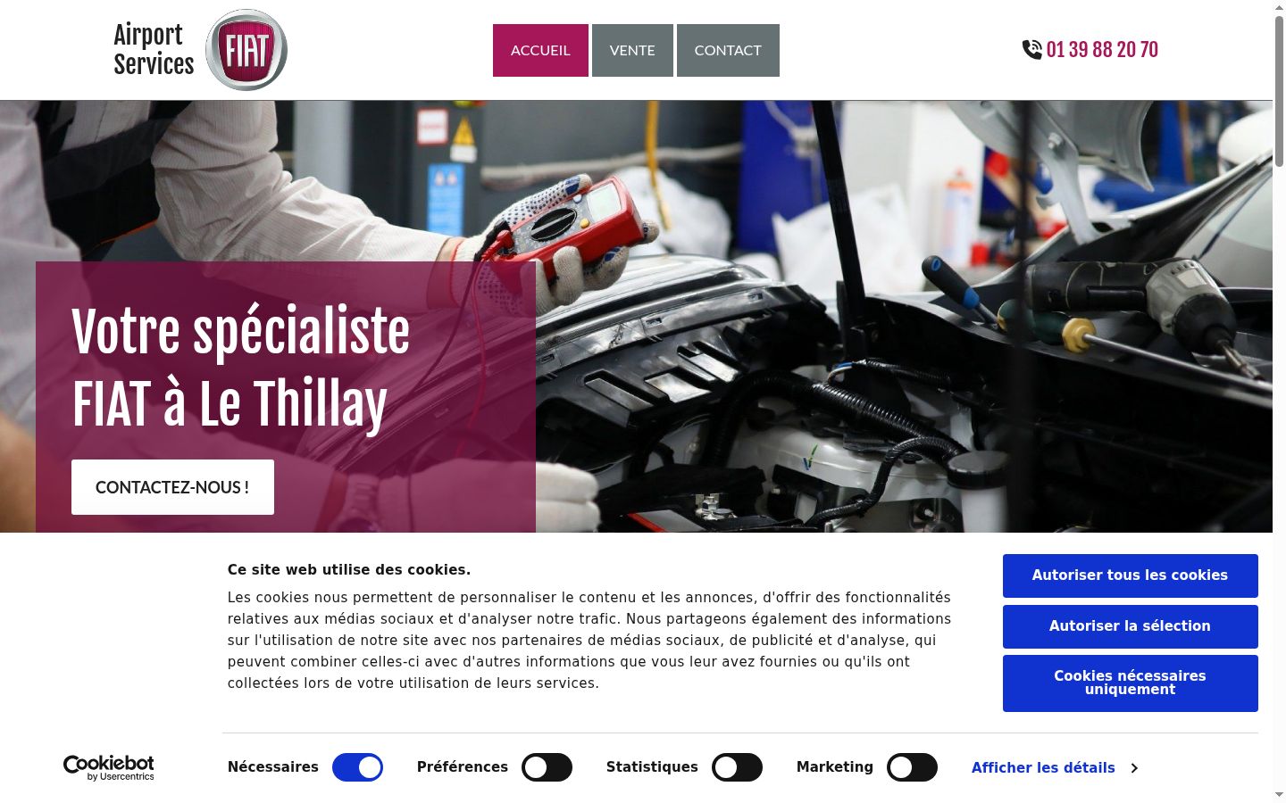 Captura de pantalla del banner de consentimiento mostrado antes de cualquier interacción