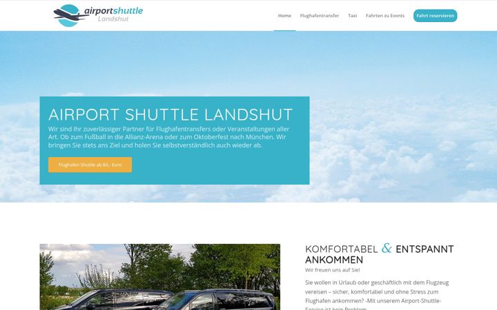 Screenshot of airport-shuttle-landshut.de
