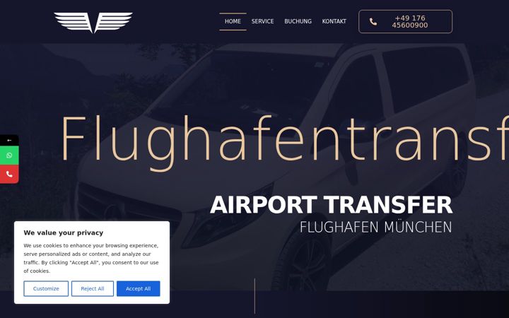 Screenshot of airport-shuttle-munich-city.de